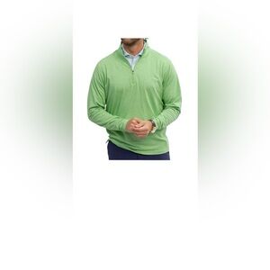Men's Green Quarter-Zip Shirt Turtleson SIZE 2XL